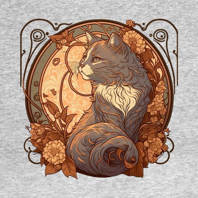 Art Nouveau Kitty by Pacific Cauldron